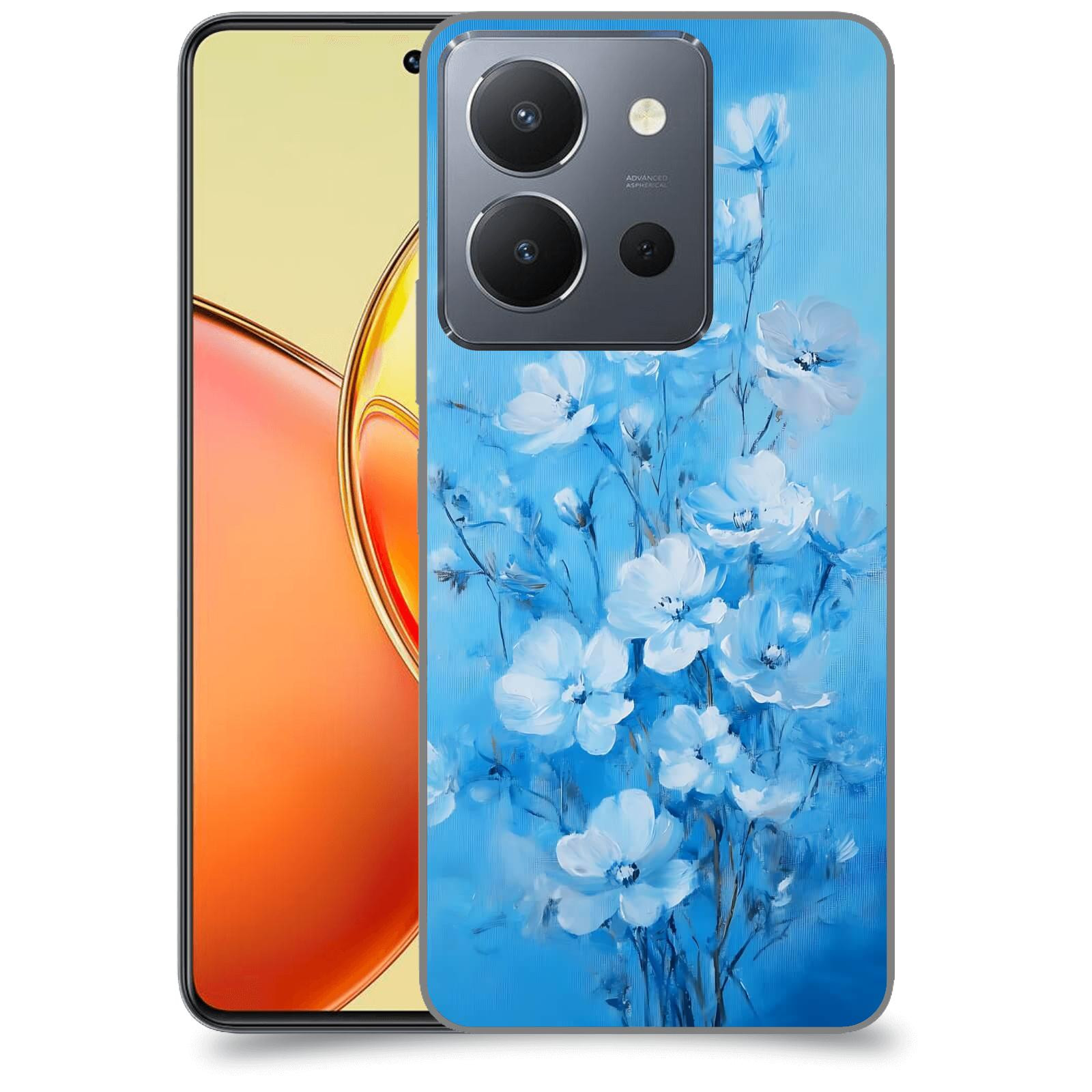 ACOVER Kryt na mobil Vivo Y36 - Modrá ilustrace
