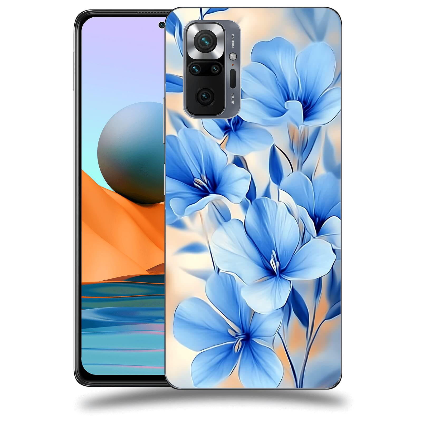 ACOVER Kryt na mobil Xiaomi Mi Note 10 (Pro) - Modré květiny.