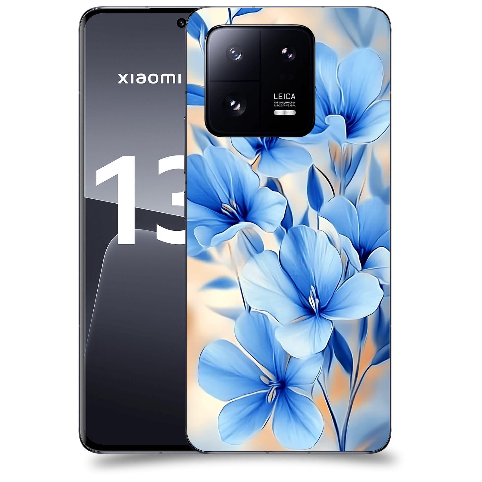 ACOVER Kryt na mobil Xiaomi 13 Pro - Modré květiny.