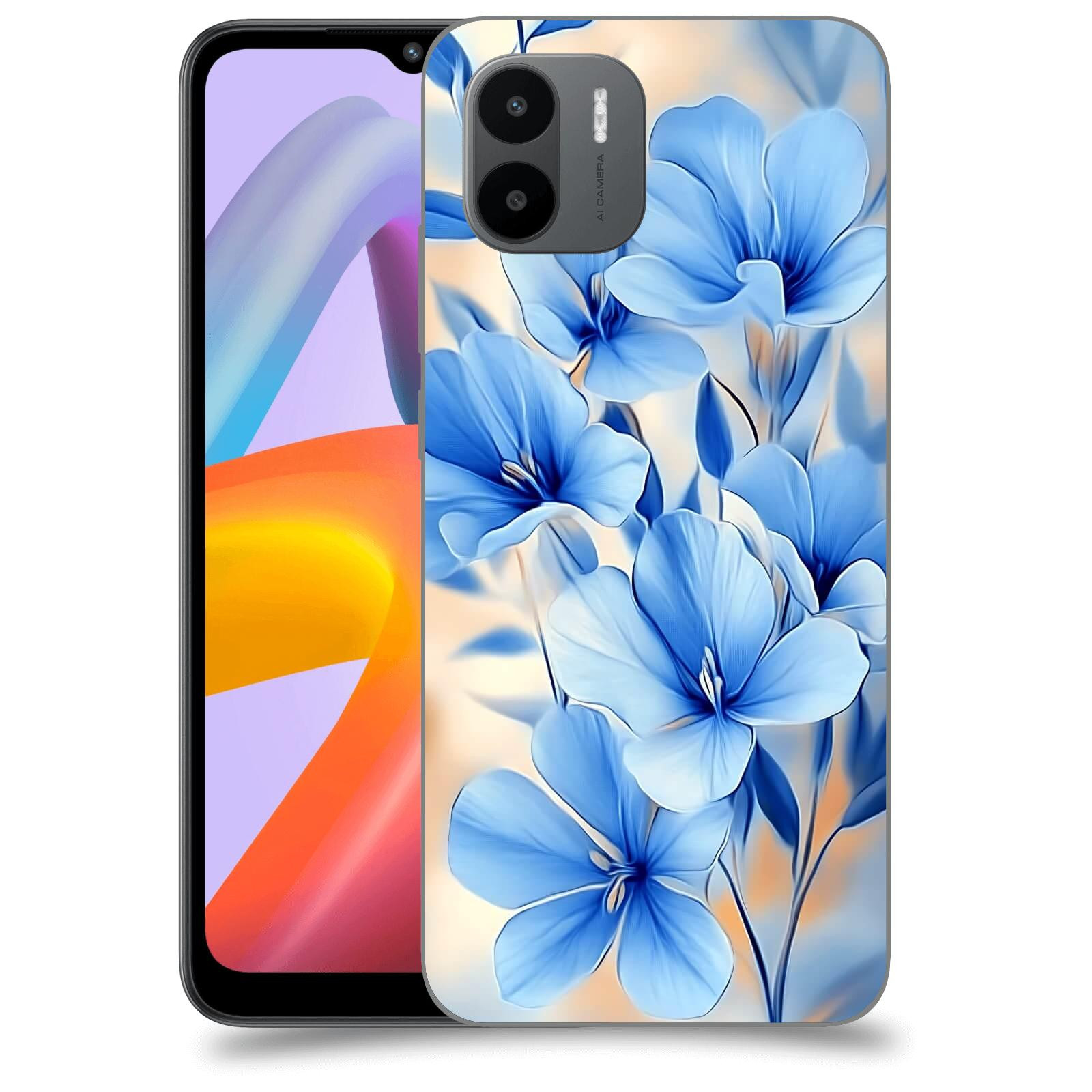 ACOVER Kryt na mobil Xiaomi Redmi A2+ - Modré květiny.