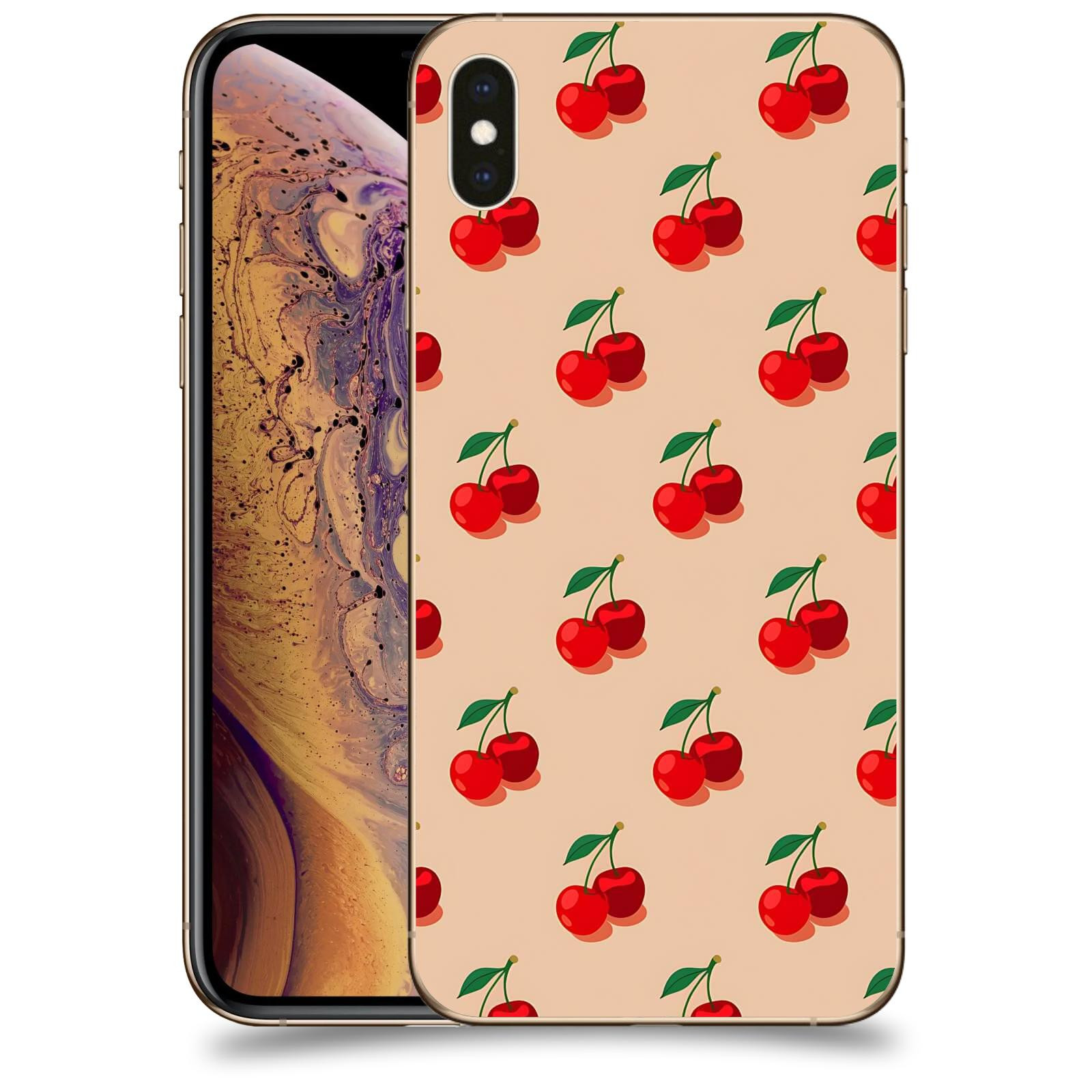 ACOVER Kryt na mobil Apple iPhone XS Max - Šťavnaté třešně