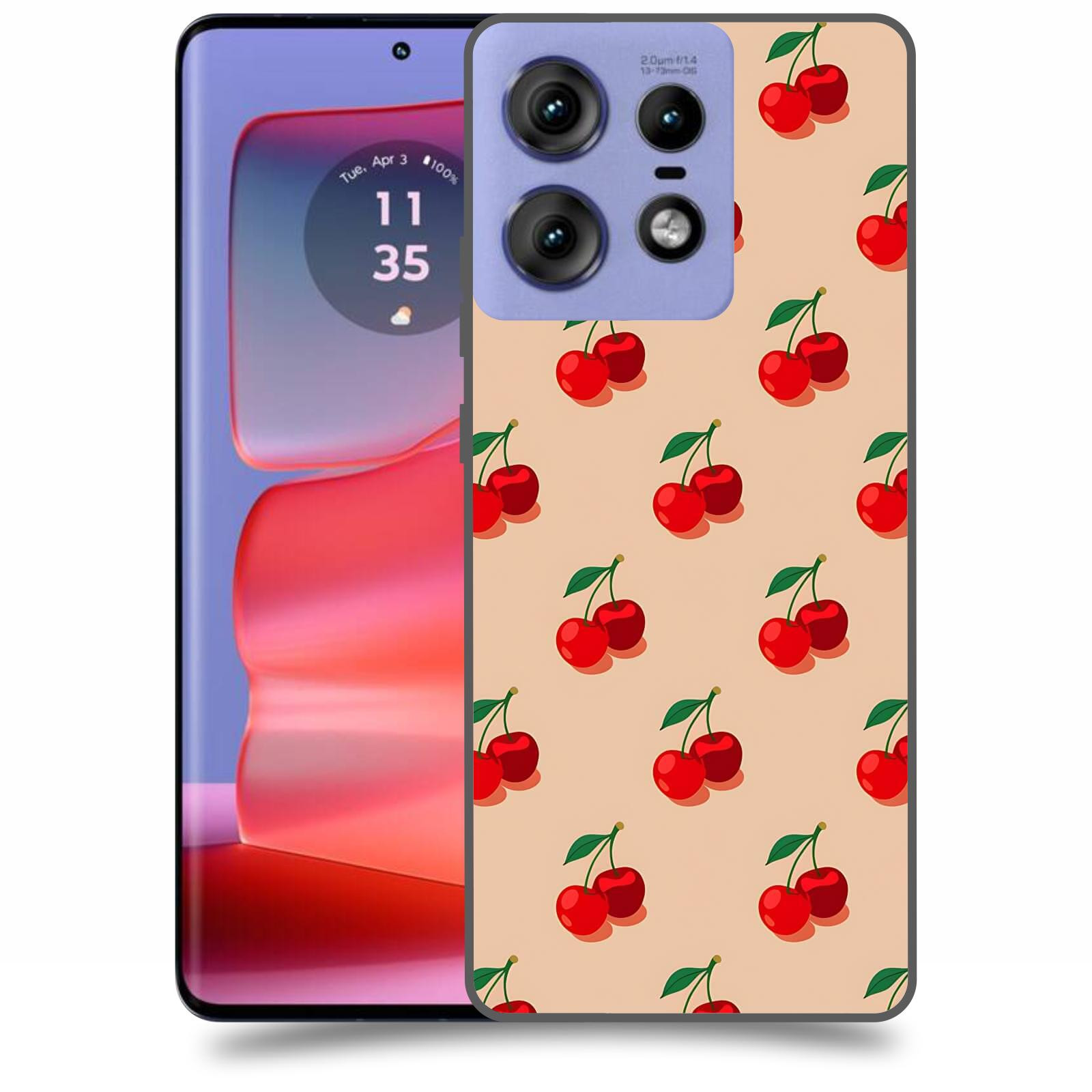 ACOVER Kryt na mobil Motorola Edge 50 Pro - Šťavnaté třešně