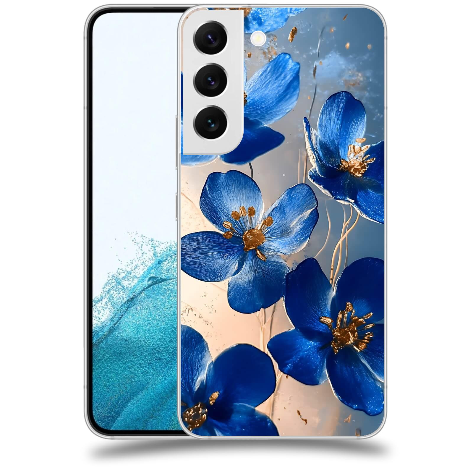 ACOVER Kryt na mobil Samsung Galaxy S22 5G - Zlatá elegance