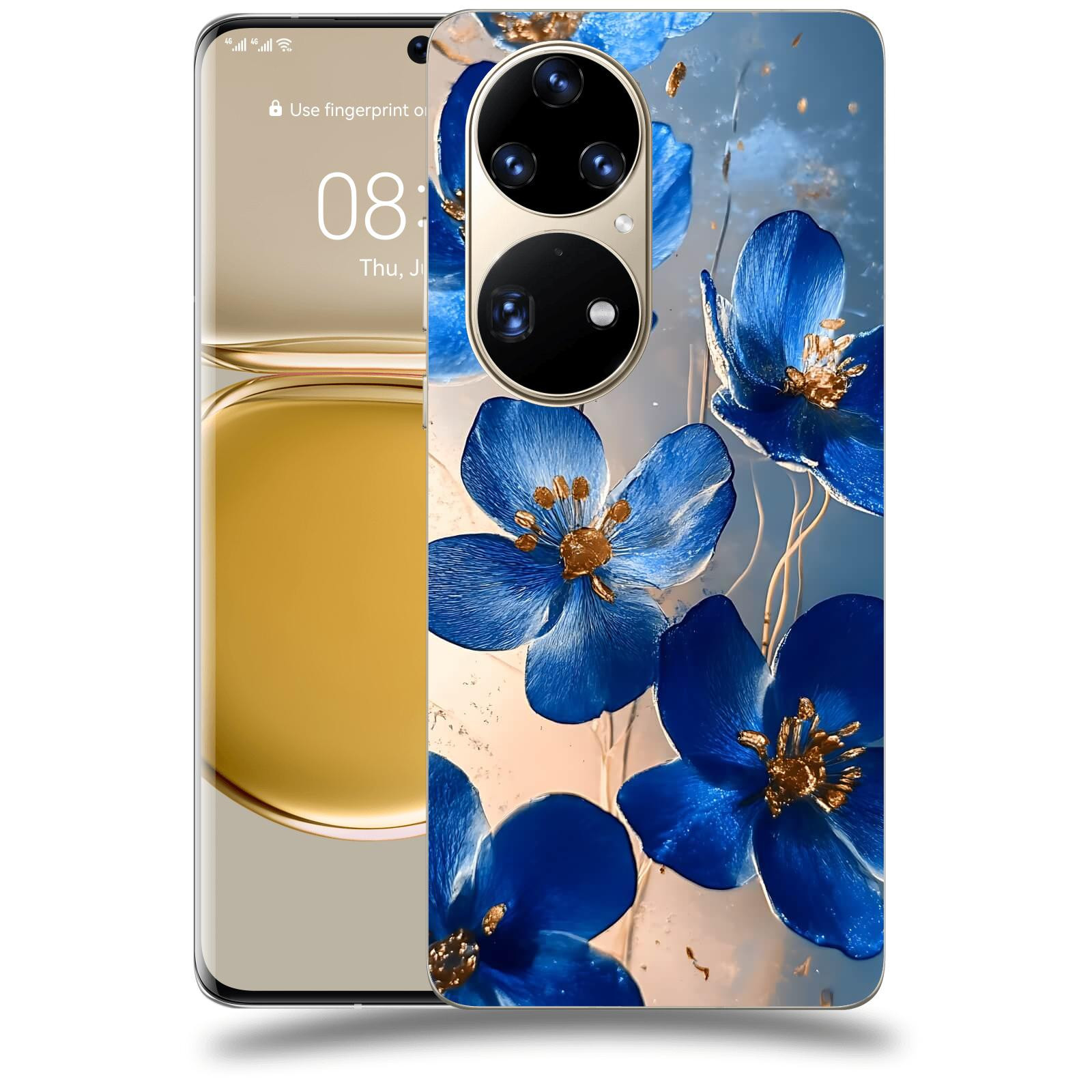 ACOVER Kryt na mobil Huawei P50 - Zlatá elegance