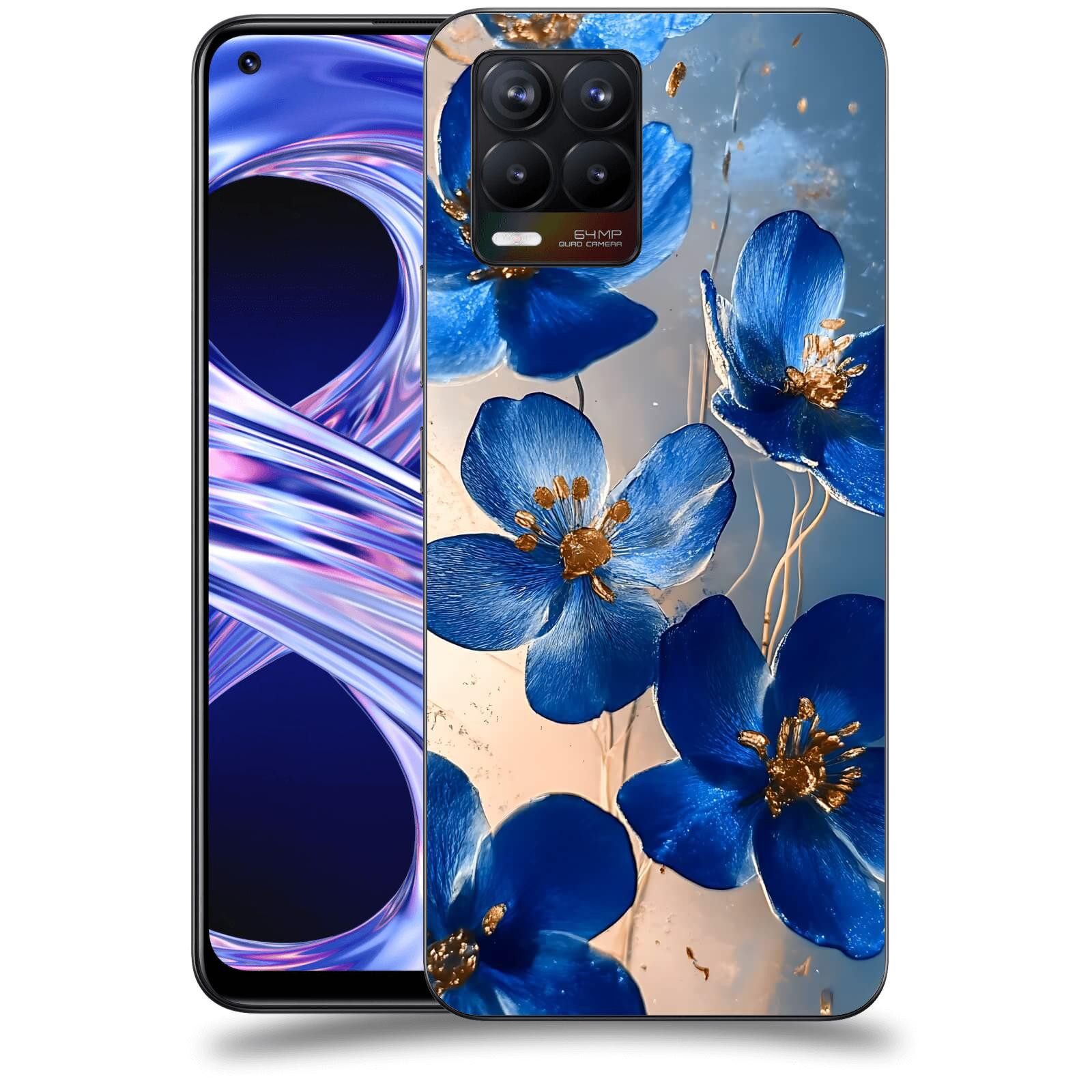 ACOVER Kryt na mobil Realme 8 - Zlatá elegance