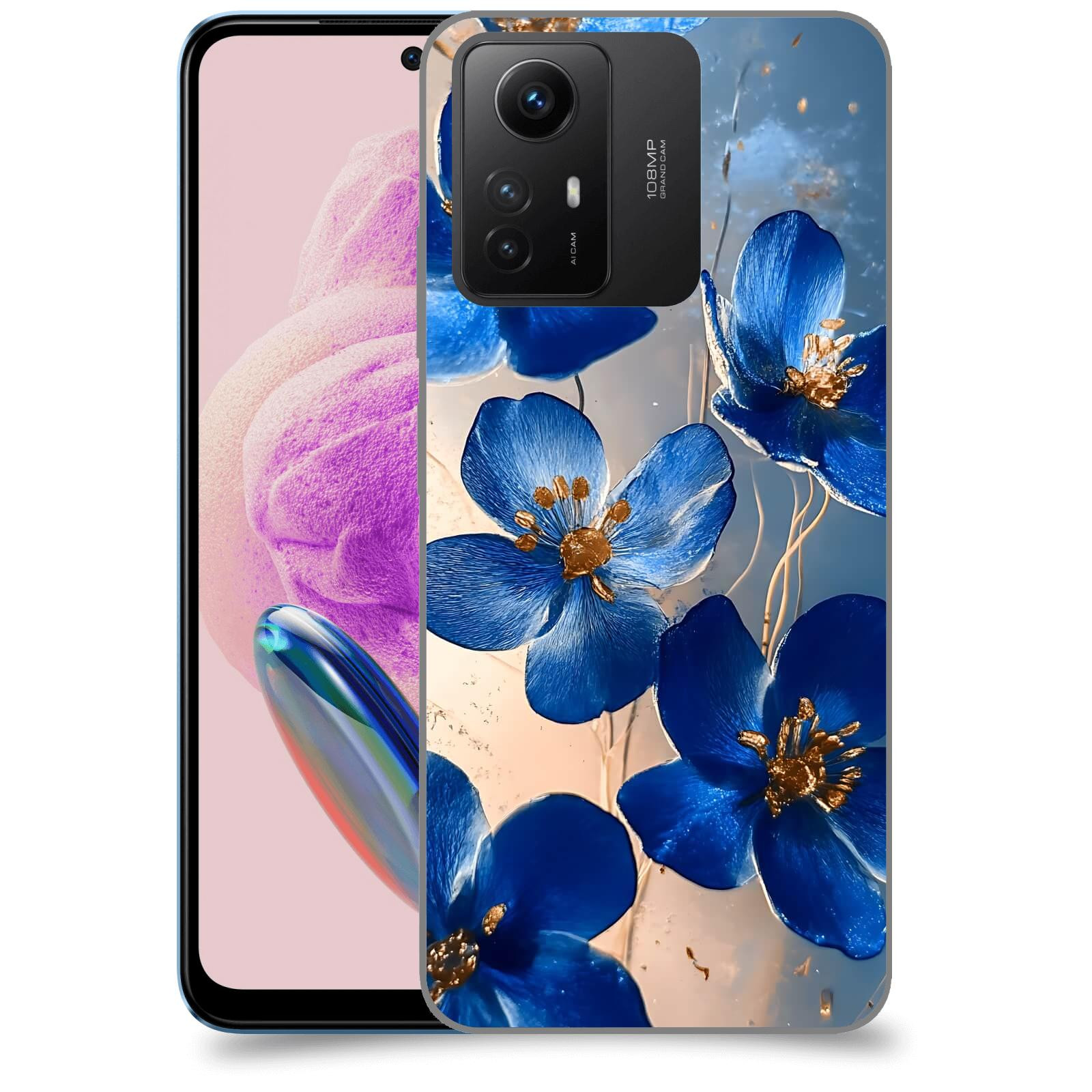 ACOVER Kryt na mobil Xiaomi Redmi Note 12S - Zlatá elegance