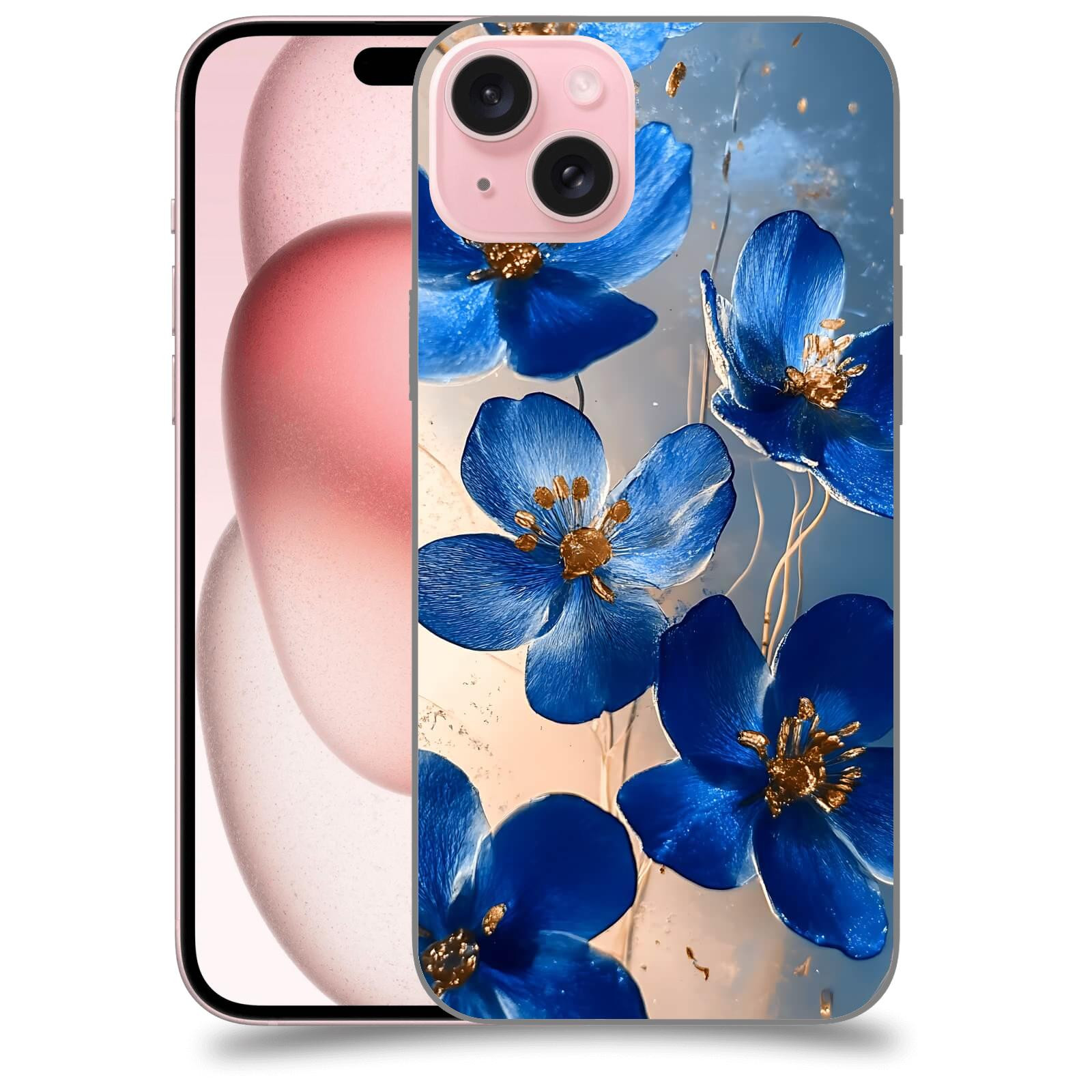 ACOVER Kryt na mobil Apple iPhone 15 plus - Zlatá elegance