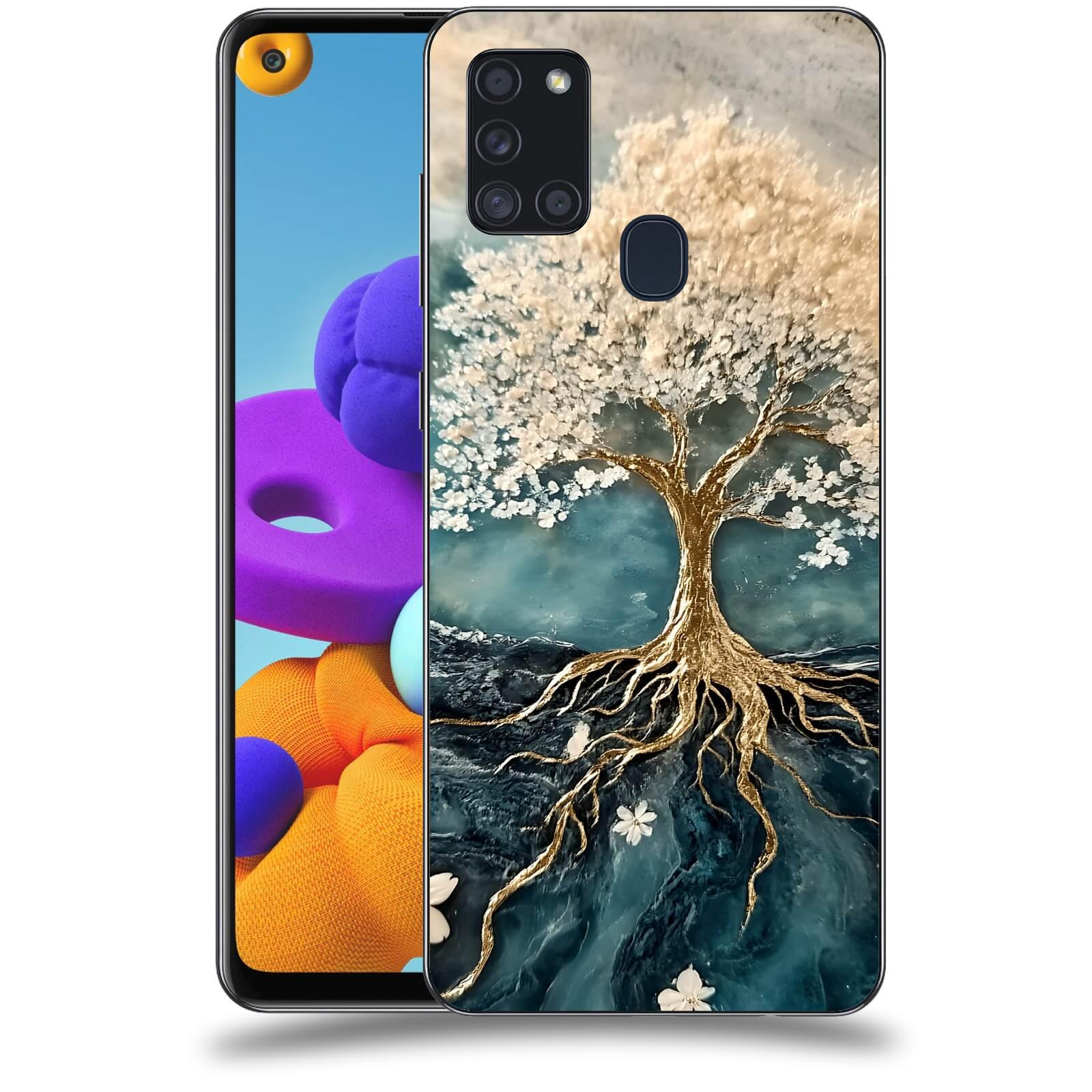 ACOVER Kryt na mobil Samsung Galaxy A21s - Zlatý život