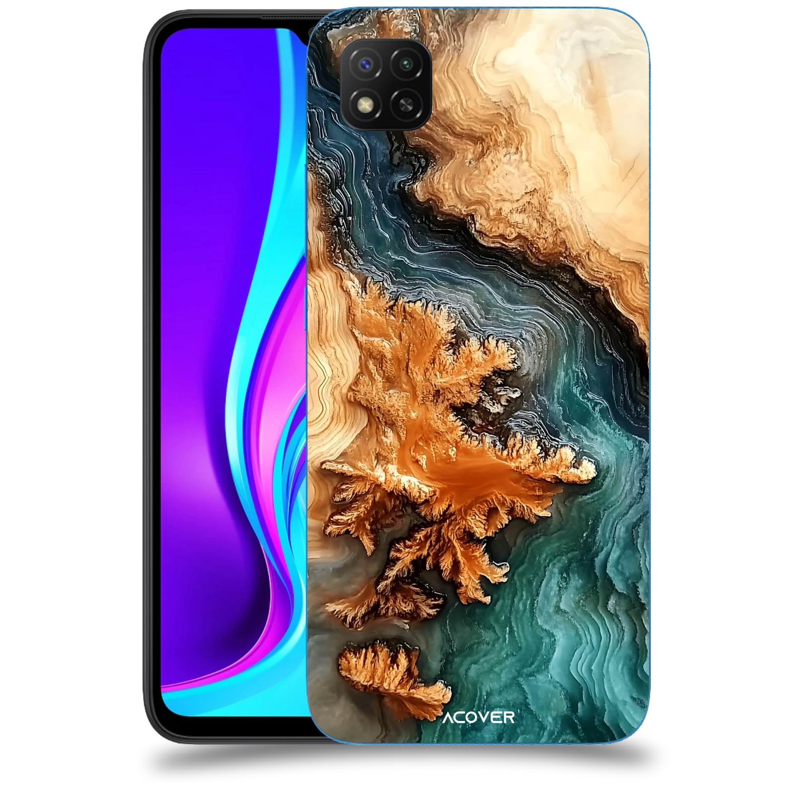 ACOVER Kryt na mobil Xiaomi Redmi 9C - Minerální tok