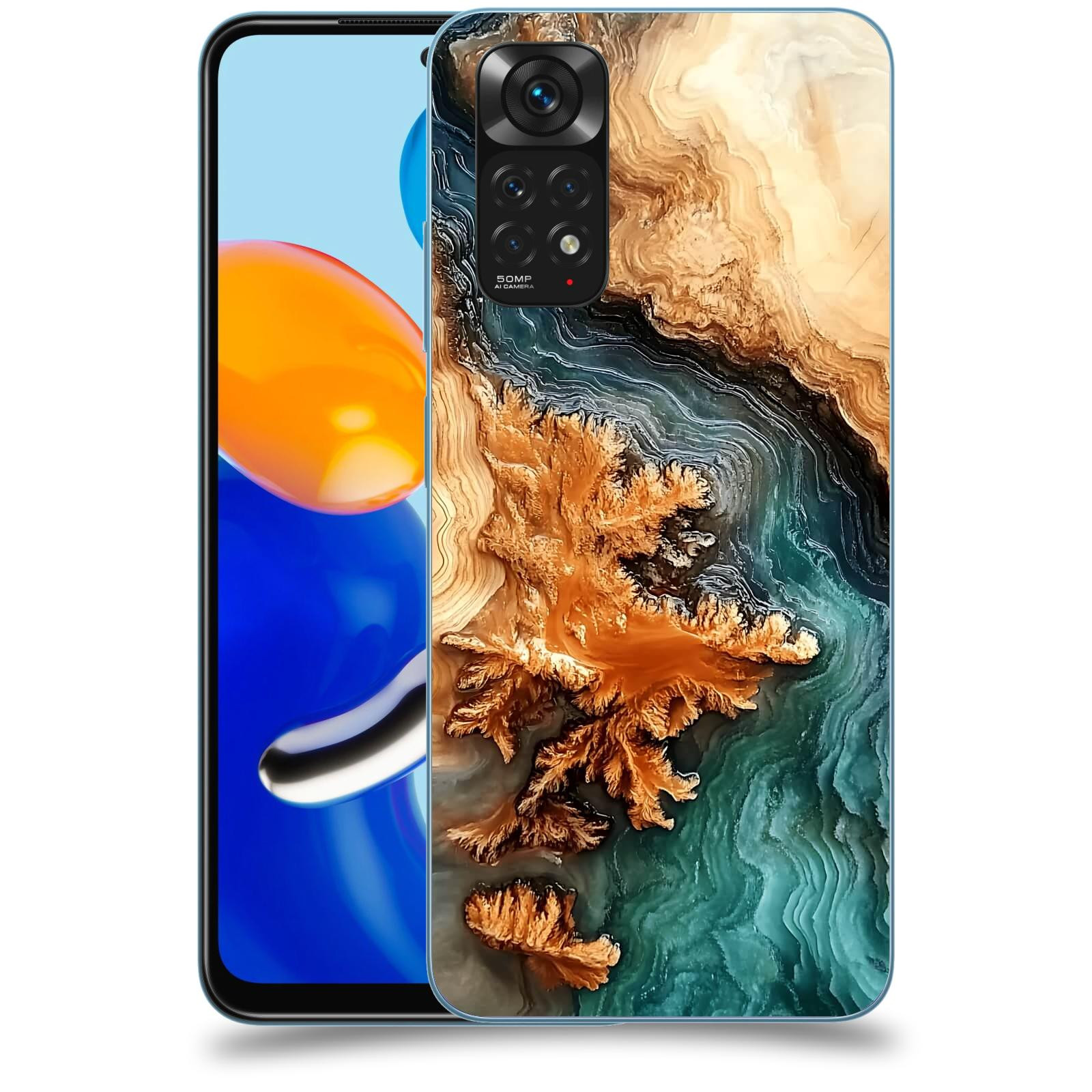 ACOVER Kryt na mobil Xiaomi Redmi Note 11 - Minerální tok