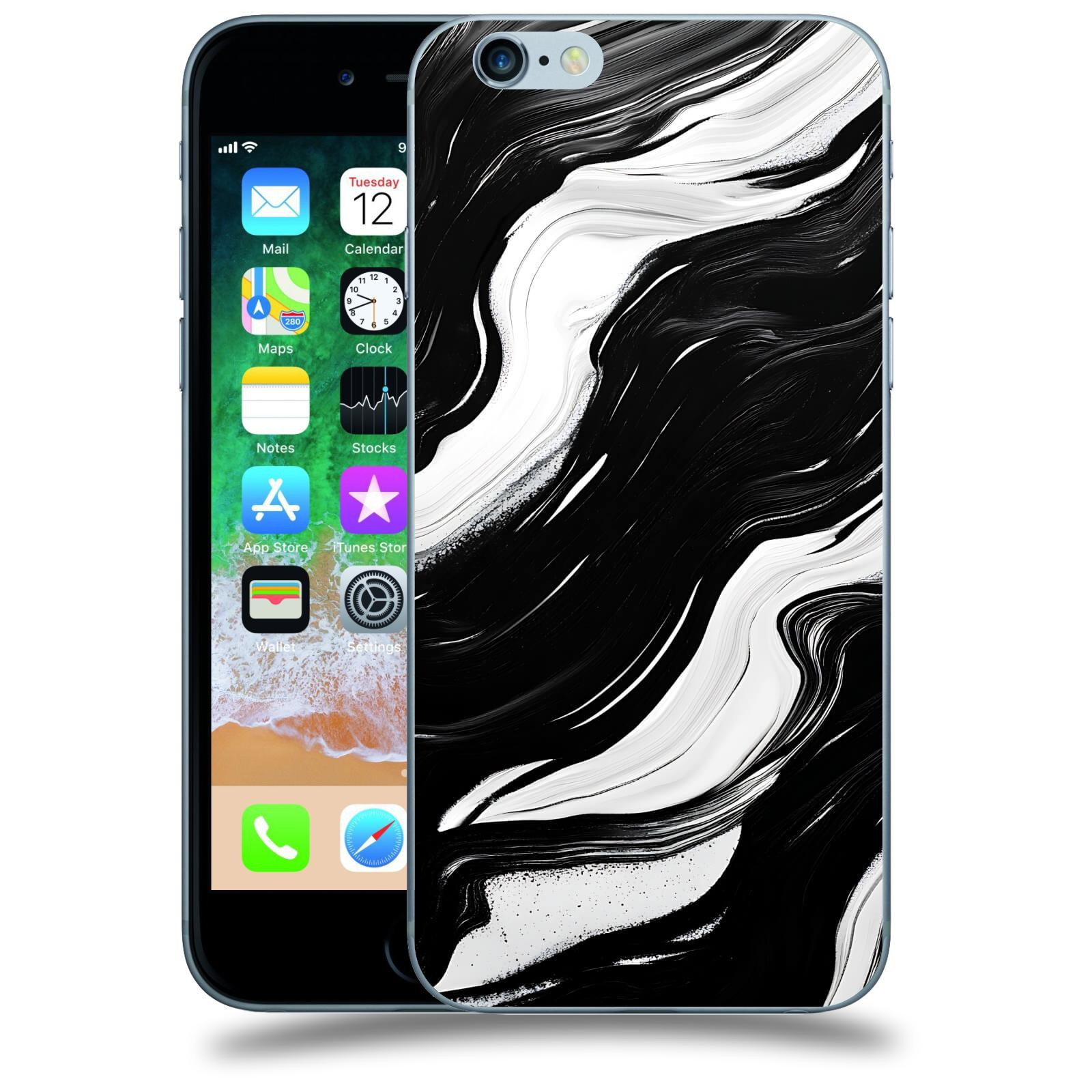 ACOVER Kryt na mobil Apple iPhone 6/6S - Monochromie a Proudění