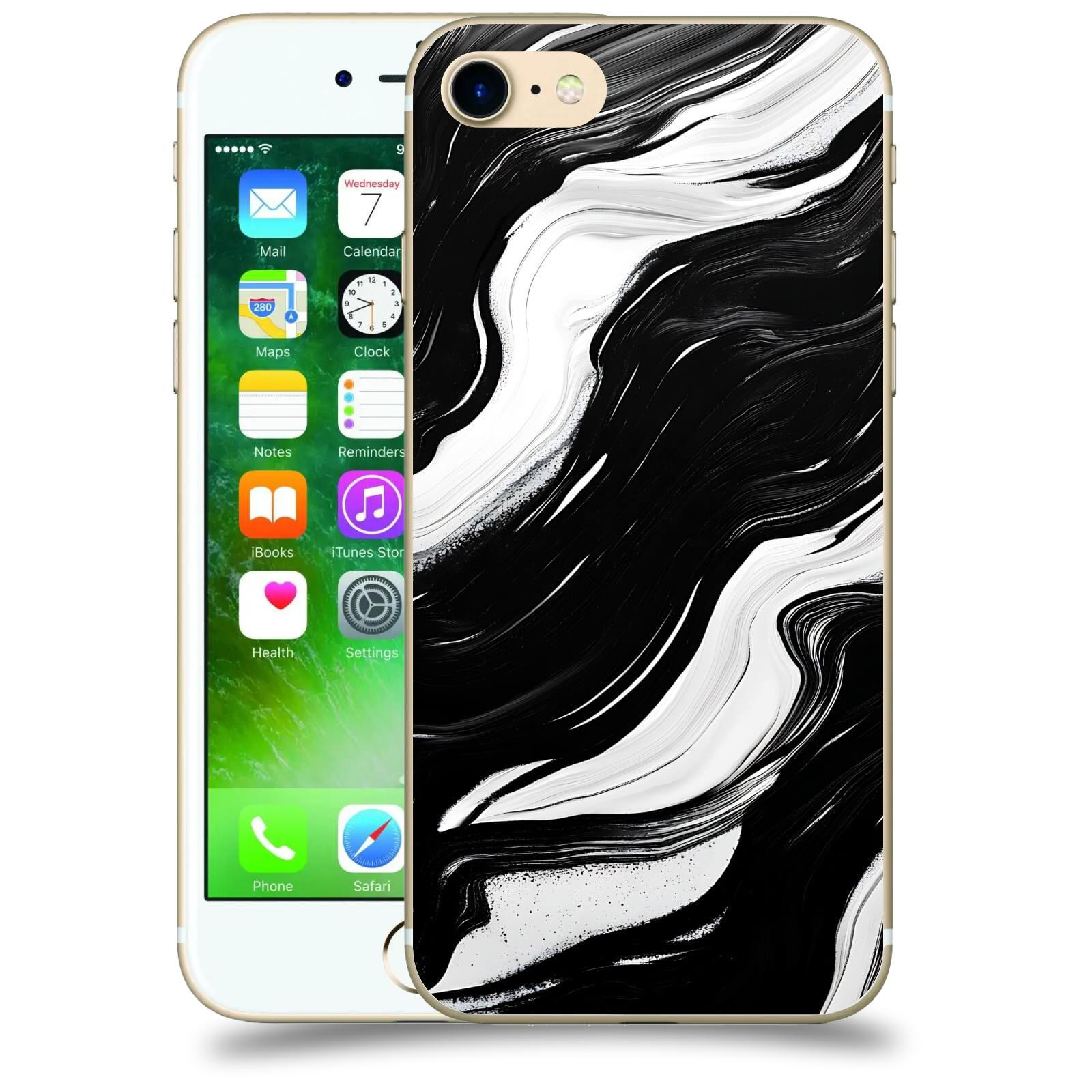 ACOVER Kryt na mobil Apple iPhone 7 - Monochromie a Proudění