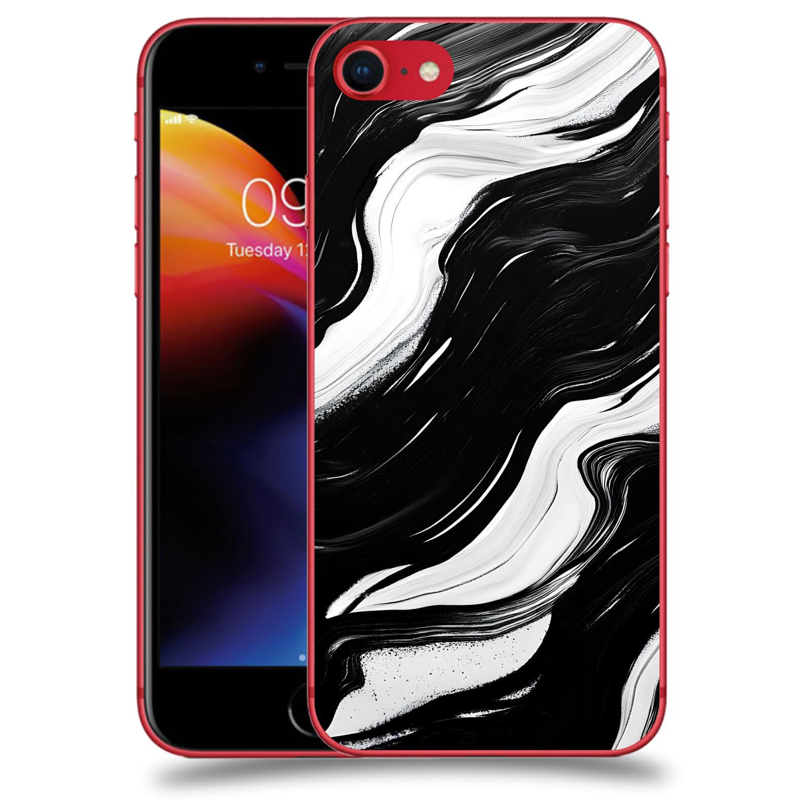 ACOVER Kryt na mobil Apple iPhone 8 - Monochromie a Proudění