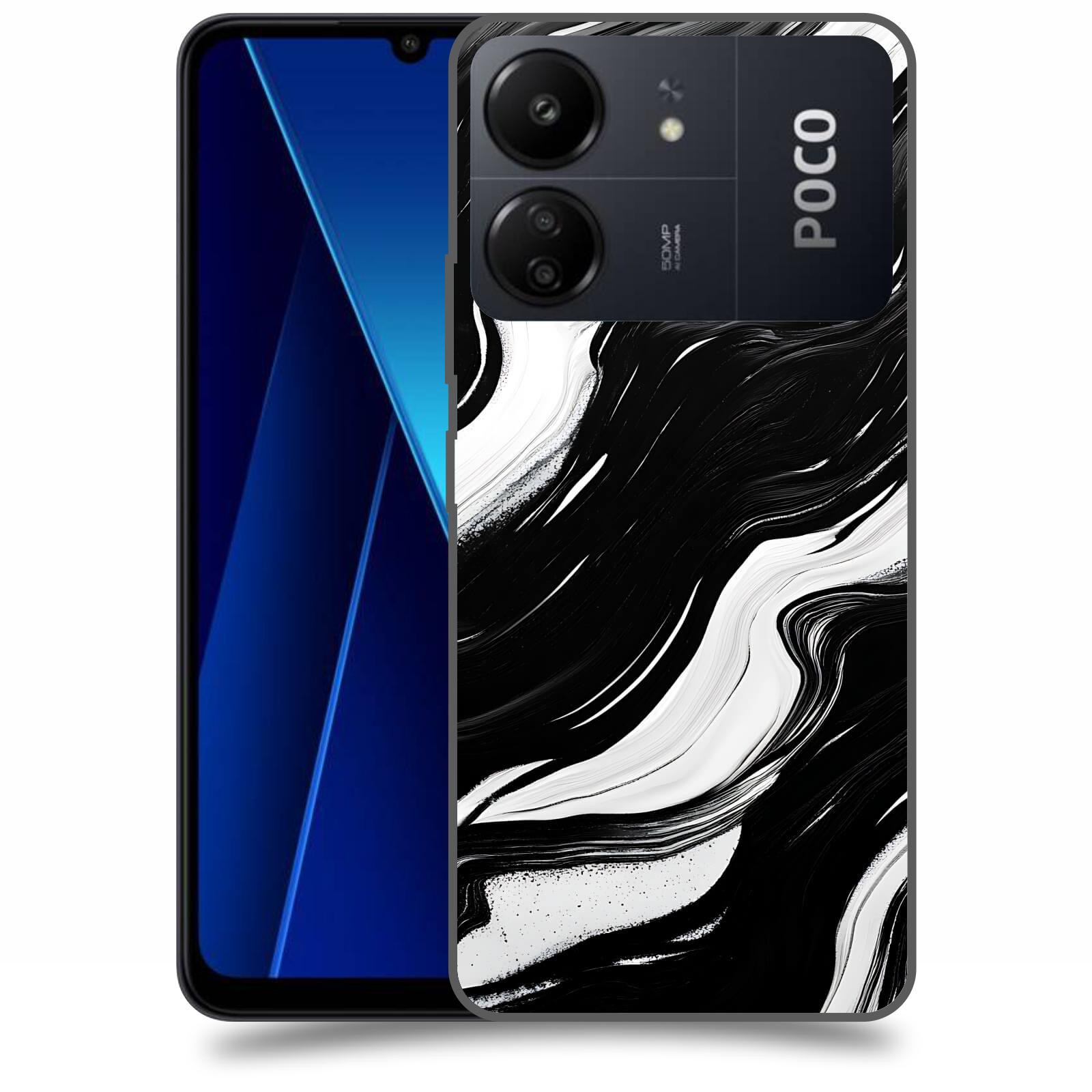 ACOVER Kryt na mobil Poco C65 - Monochromie a Proudění