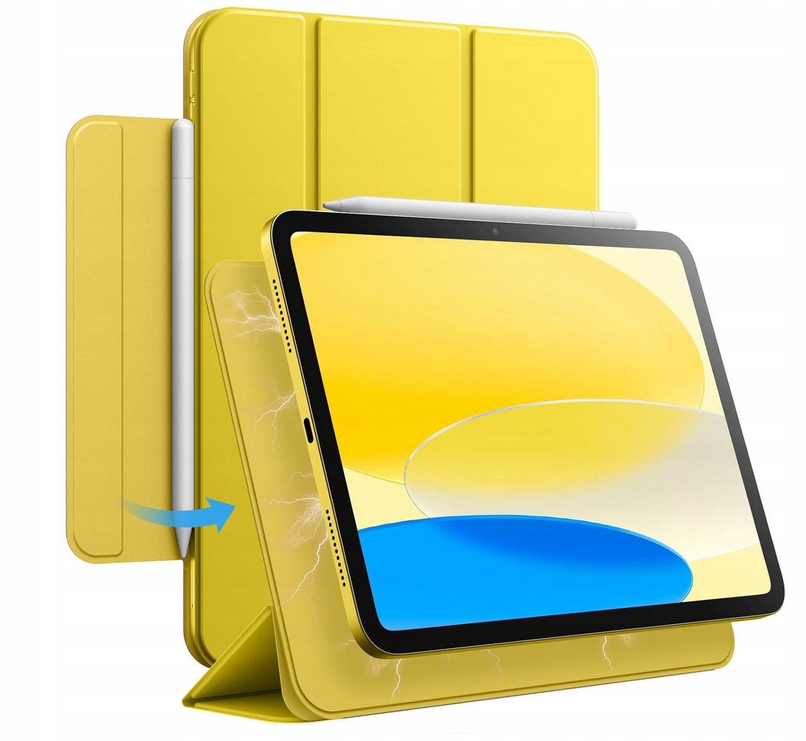 Pouzdro pro Apple iPad 10 gen Magnetické pouzdro Slim Buzení JETech Žlutá