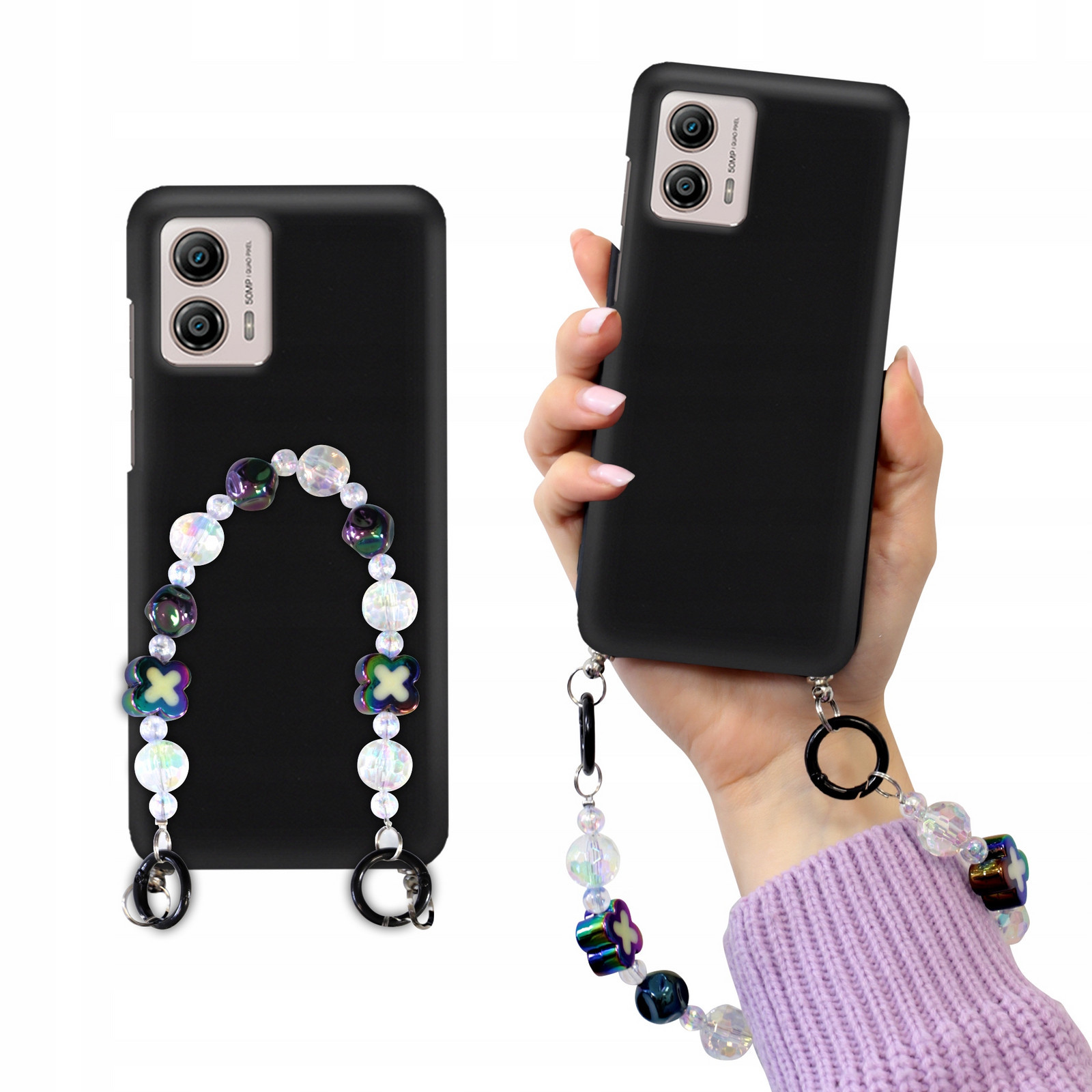 Pouzdro Mat Černé Pro Motorola G53 Blink Korále Holo