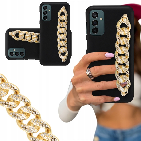 Pouzdro Blink Matné pro Samsung M23 5G Řetěz Zlatá