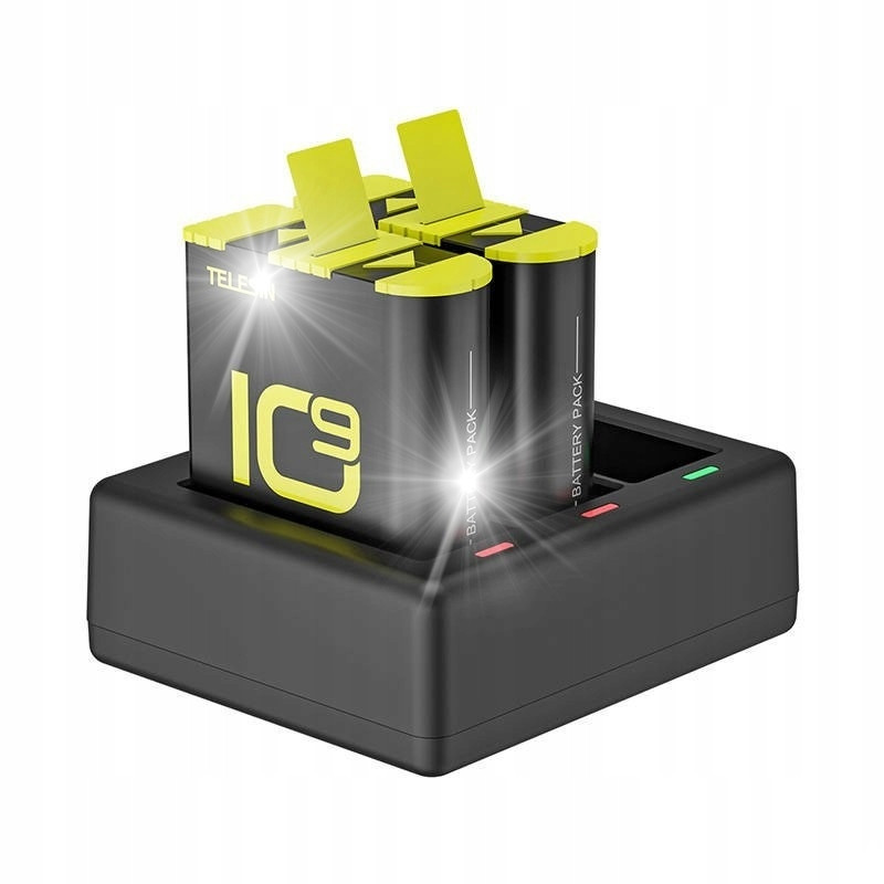 Telesin Tříkanálová nabíječka baterií GoPro Hero 9 12 2x Baterie