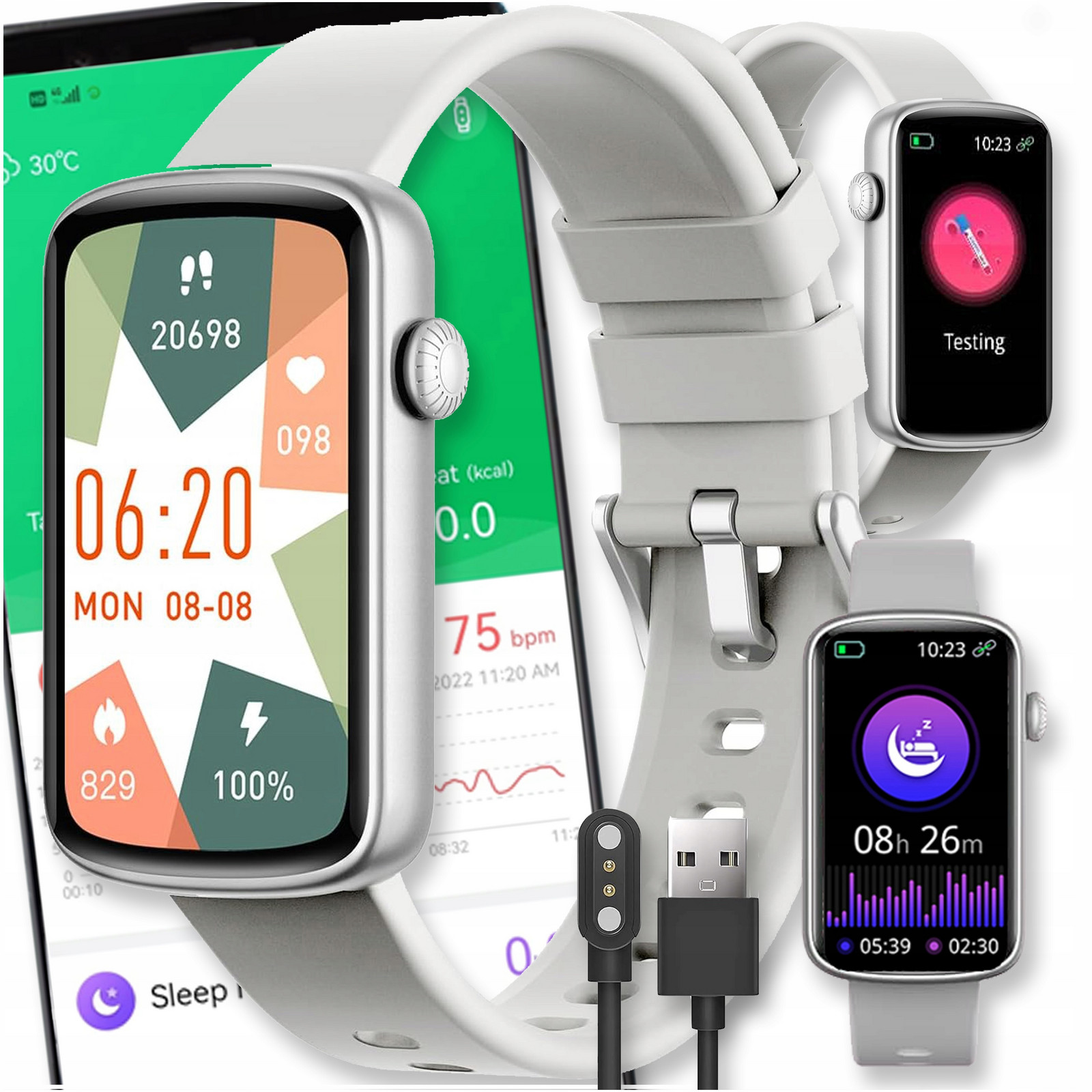 Sportovní Hodinky Chytré Hodinky Smartband Náramek Puls Pro Sport Pl Menu Sms Fit
