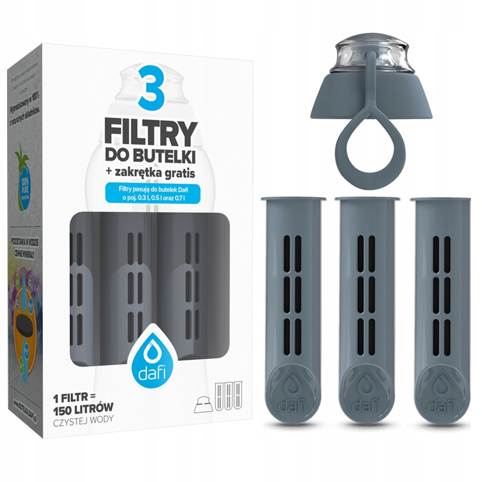 Dafi filtry do láhve Solid a Soft šedé x3