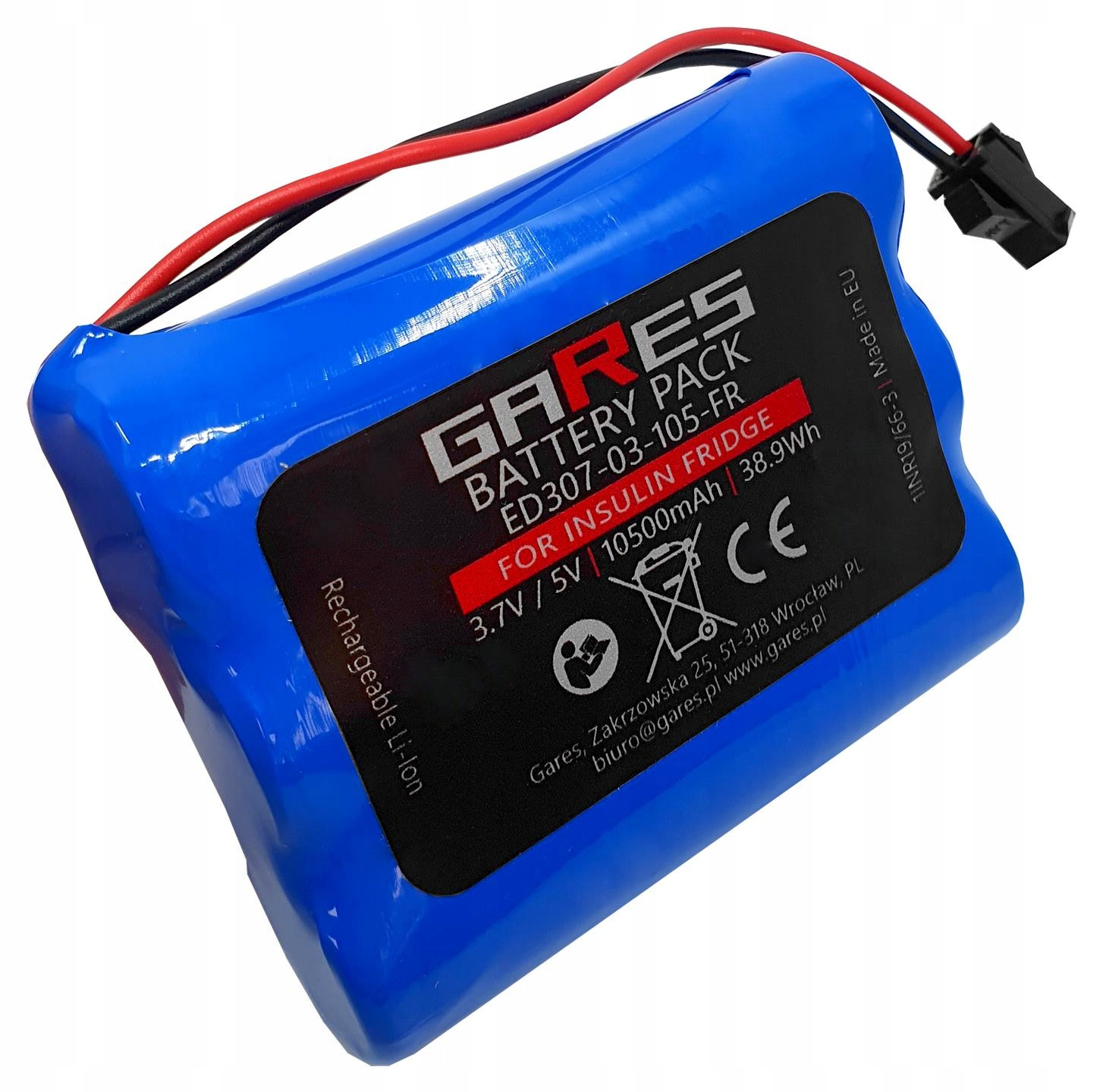Baterie Akumulátor do lednice na léky inzuline 3,7V 10,5Ah Li-Ion