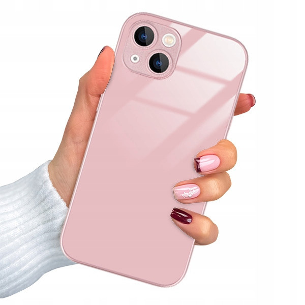 Pouzdro Premium Kryt Case Glass Skleněné Růžové Pink Pro Iphone 13
