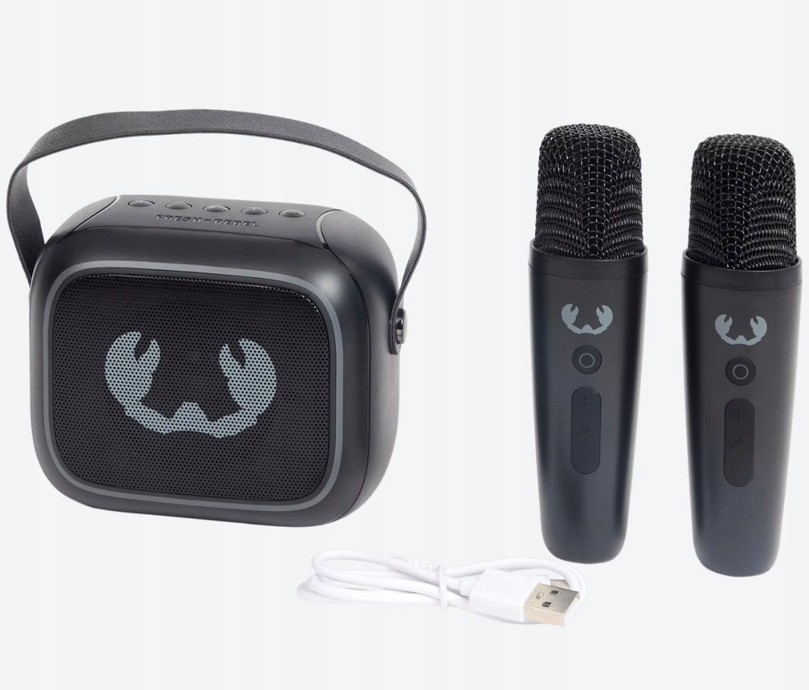 Přenosný reproduktor Fresh 'n Rebel Černý 5W Karaoke Set