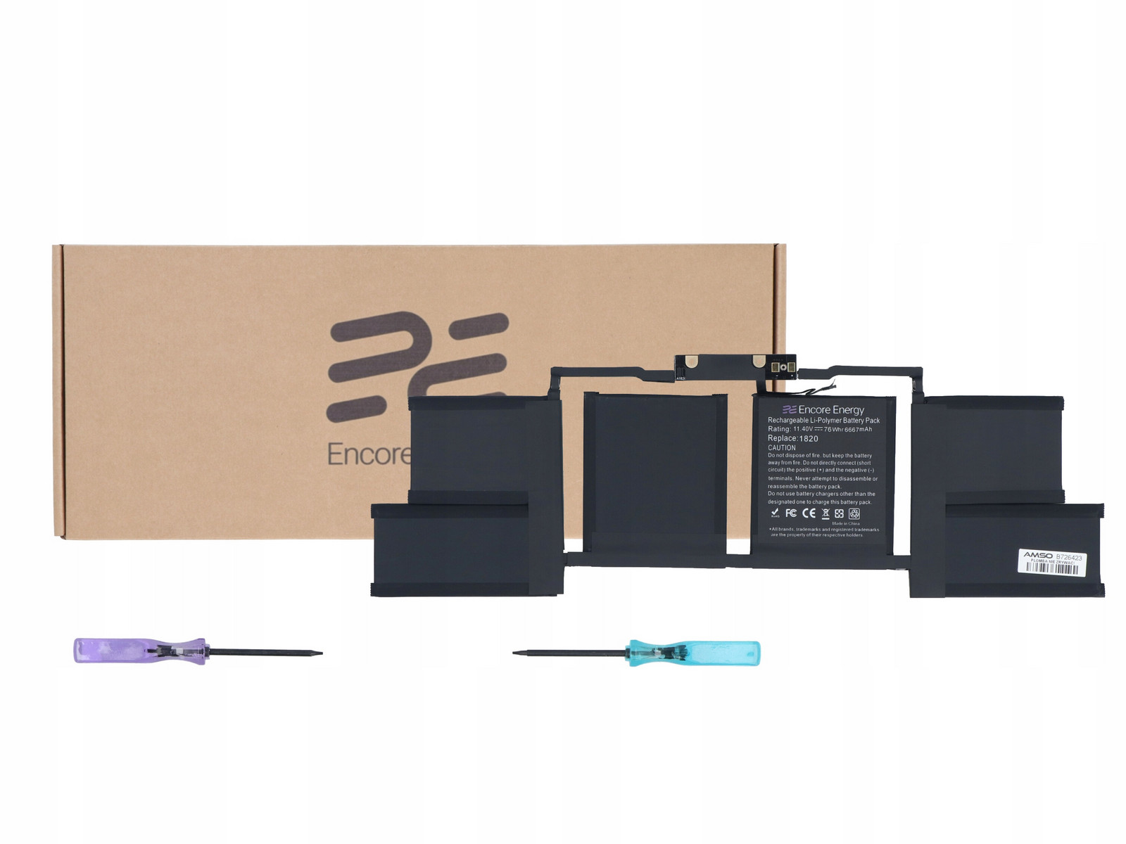 Baterie A1820 pro Apple MacBook Pro 15 A1707 11.4V Encore Energy 6667mAh