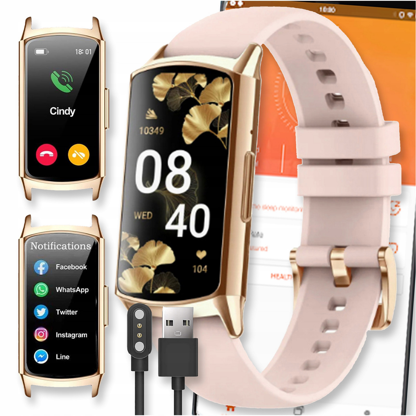 Smartband Band Chytré Hodinky Náramek Hodinky Amoled SP02 Bluetooth Pro Sportovní