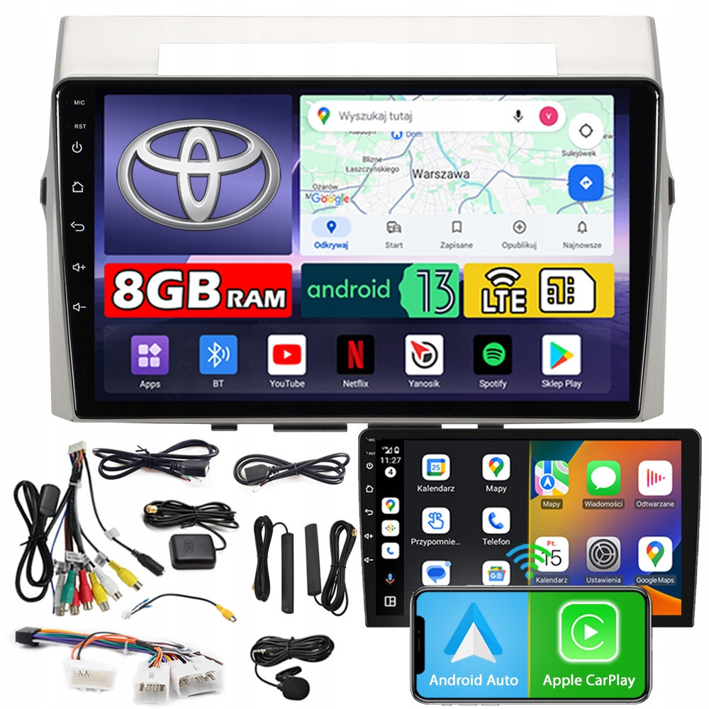 Autorádio Ncs ZQ9 Toyota Corolla Verso 2004-2009 Android 8GB Lte