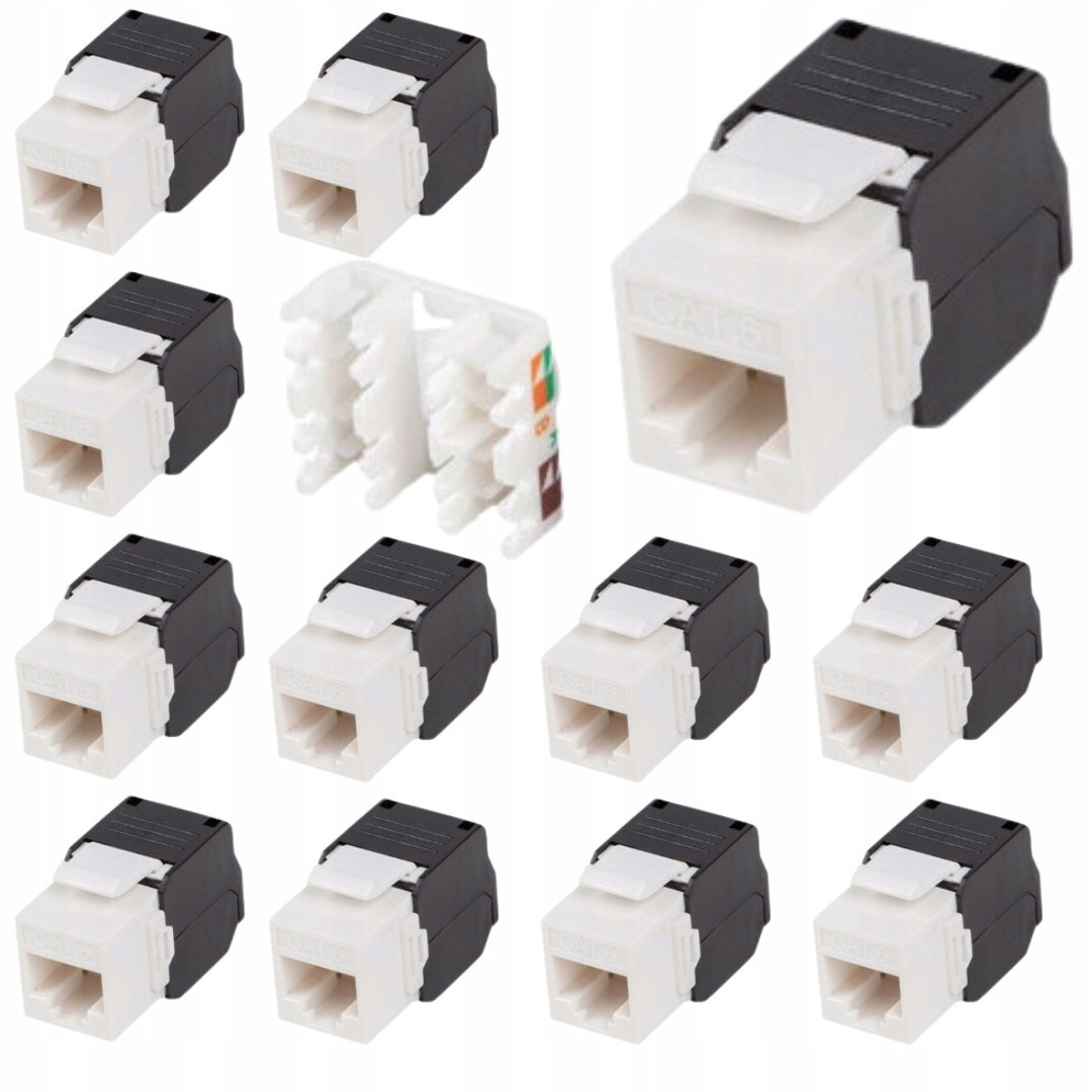 12X Beznástrojový Modul Zásuvka Keystone KAT.5E Utp RJ45 Lsa Adaptér