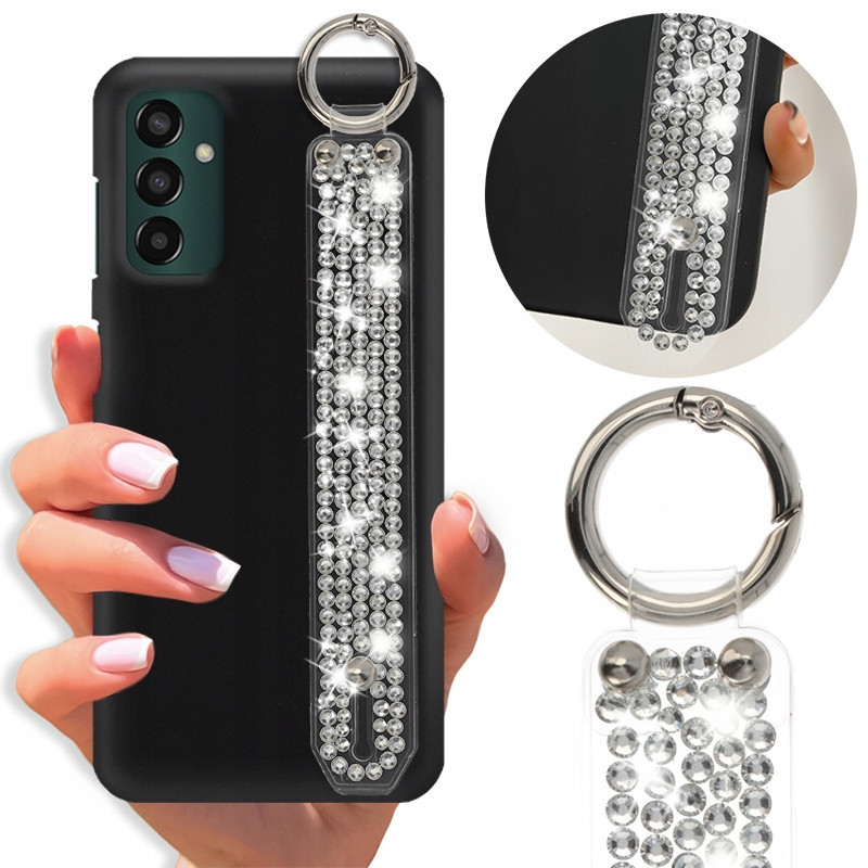 Pouzdro Matné Pro Samsung M13 4G Řemínek Se Zirkony