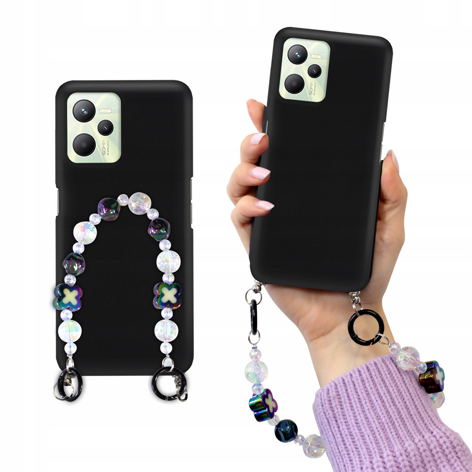 Pouzdro Matné Černé Pro Realme C35 Blink Korále Holo