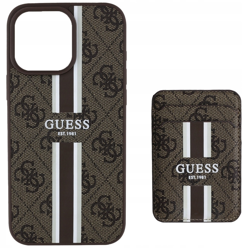 Guess 4G MagSafe Wallet pouzdro +Magnetická peněženka pro iPhone 16 Pro Max