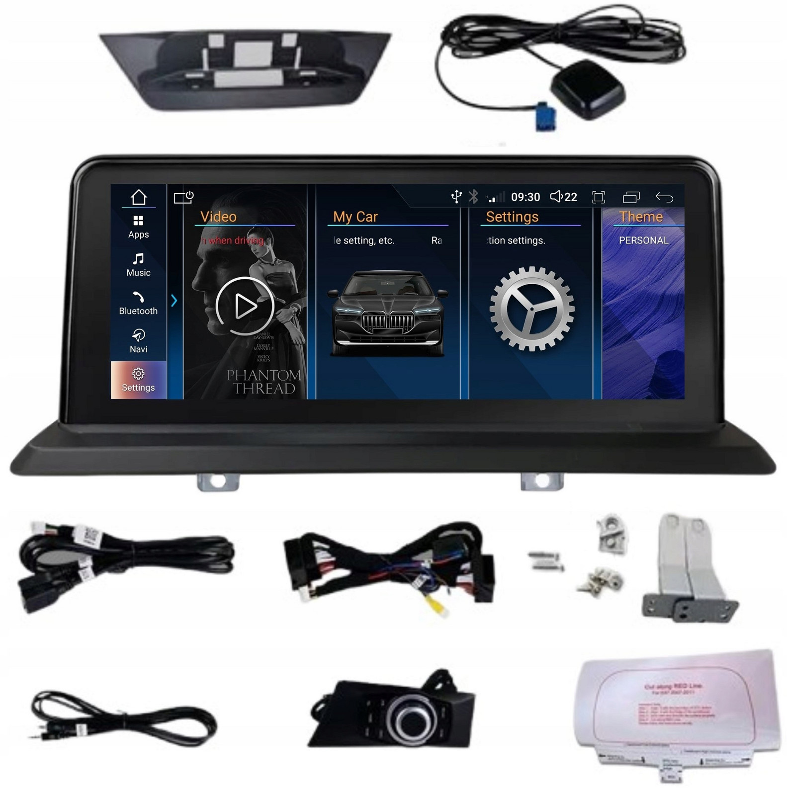 Rádio Navigace Android Monitor Bmw Série 1 E87 E88 2/32 Gb Carplay Lte