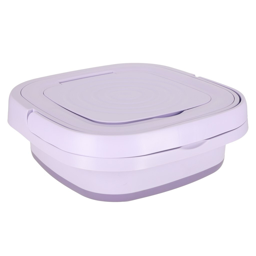 Automatická turistická mini skládací pračka přenosná 8L fialová