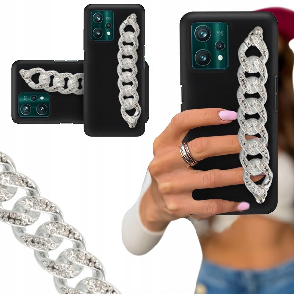 Pouzdro Blink Mat pro Realme 9 Pro Plus Řetěz Silver