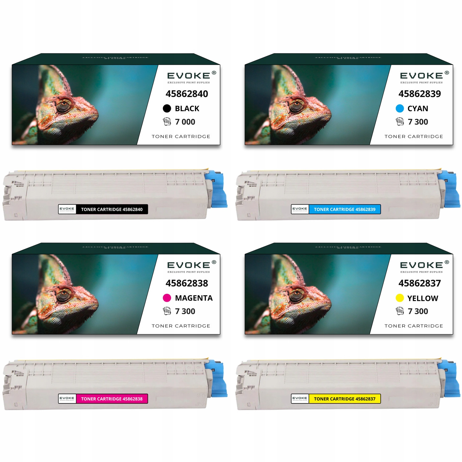 4x toner do tiskárny Oki C853 MC853 MC853dn MC873 MC873dn Sada Cmyk