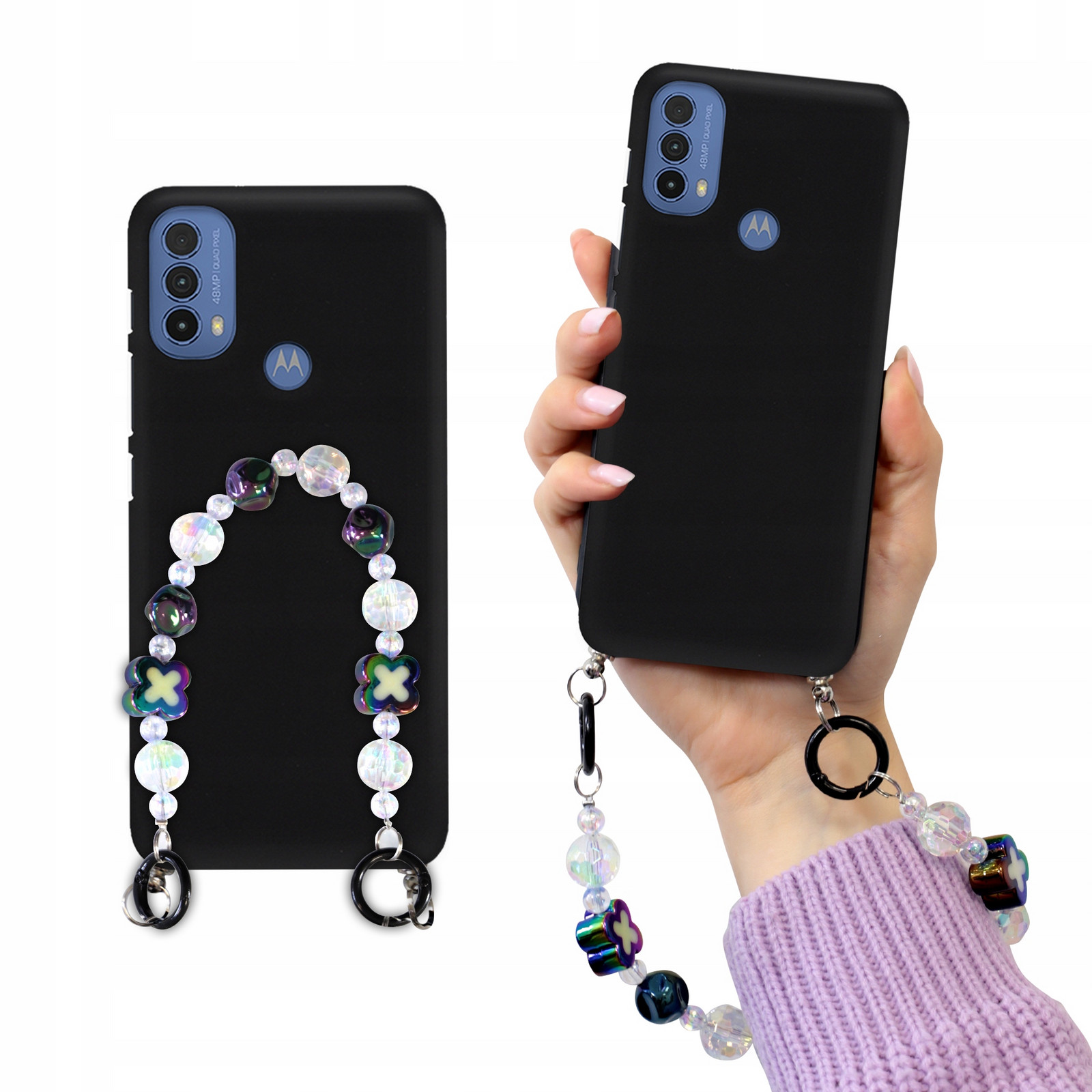 Pouzdro Mat Černé Pro Motorola E30 Blink Korále Holo