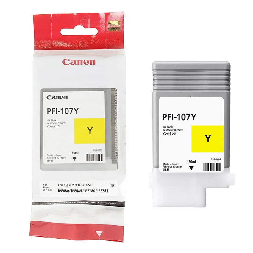 Inkoust Canon PFI-107Y pro iPF670/680/685/770/780/785 130ml yellow