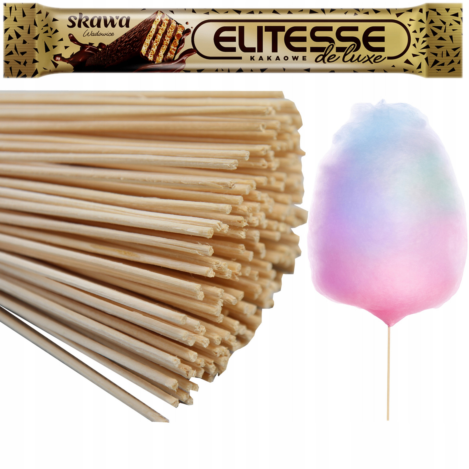 Tyčinky na cukrovou vatu 600 kusů 40 cm Smrkové ekologické tyčinky Kpl!