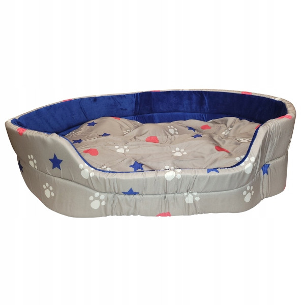 Sweeden oválný pelech pro psa, šedo modrý 80 cm x 55 cm