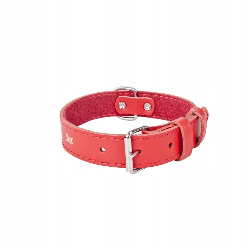 Dingo Obojek Pro Psa Podšitý Plstí 3,0X60 Červ