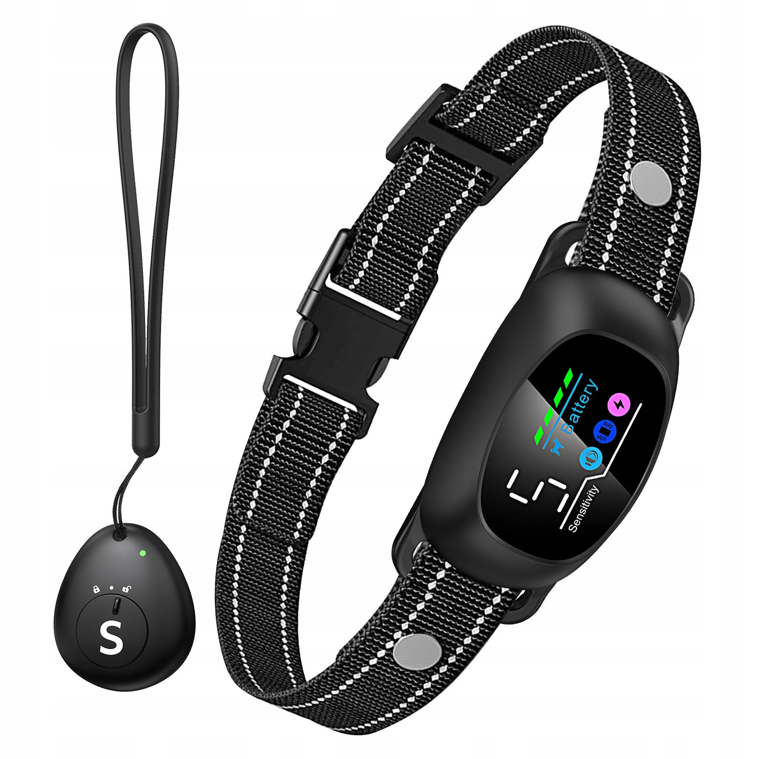 2V1 Protištěkací Výcvikový Elektrický Obojek Pro Psa S Led Displejem