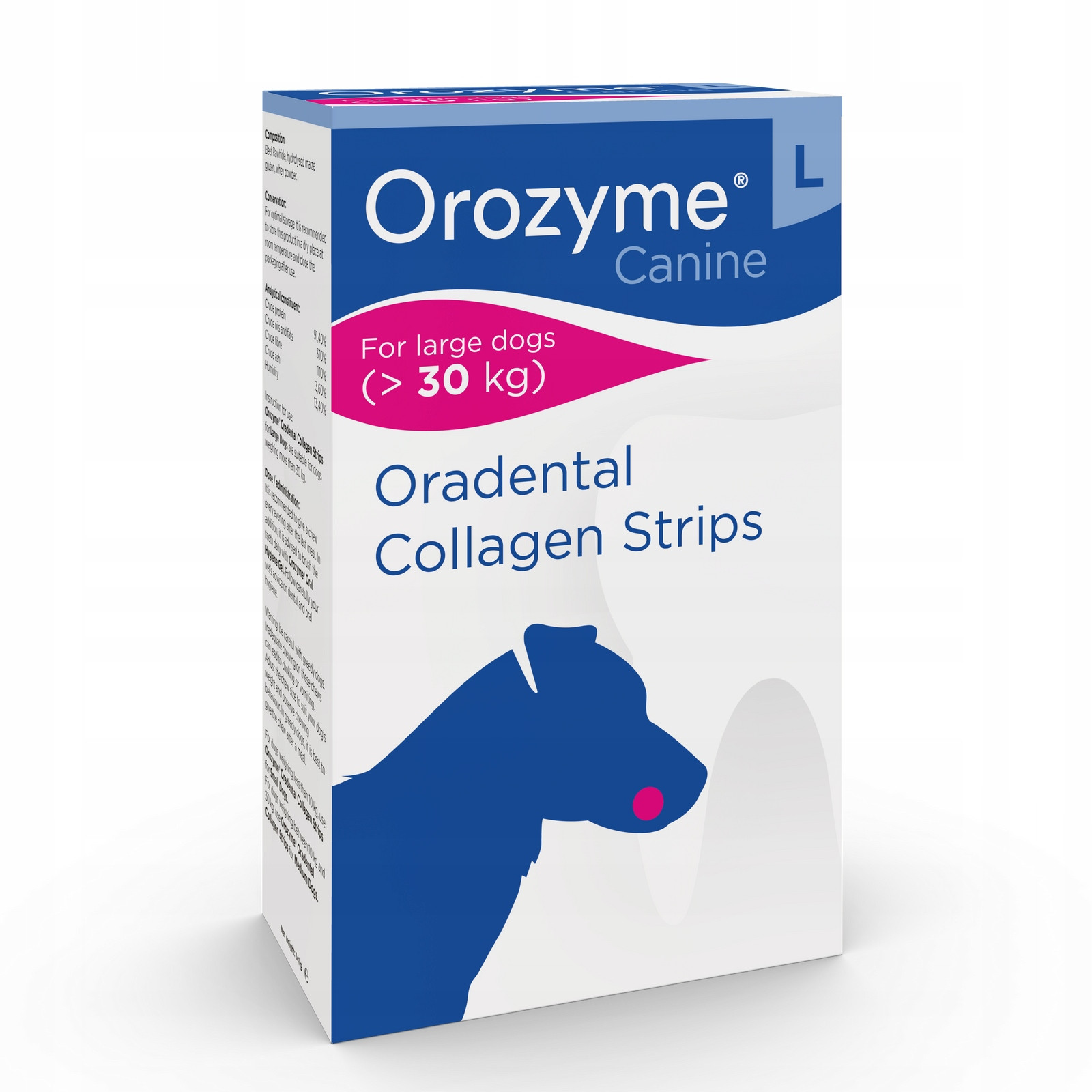 Orozyme Oradental Collagen Strips Kolagenové čisticí vločky pro psa L 14