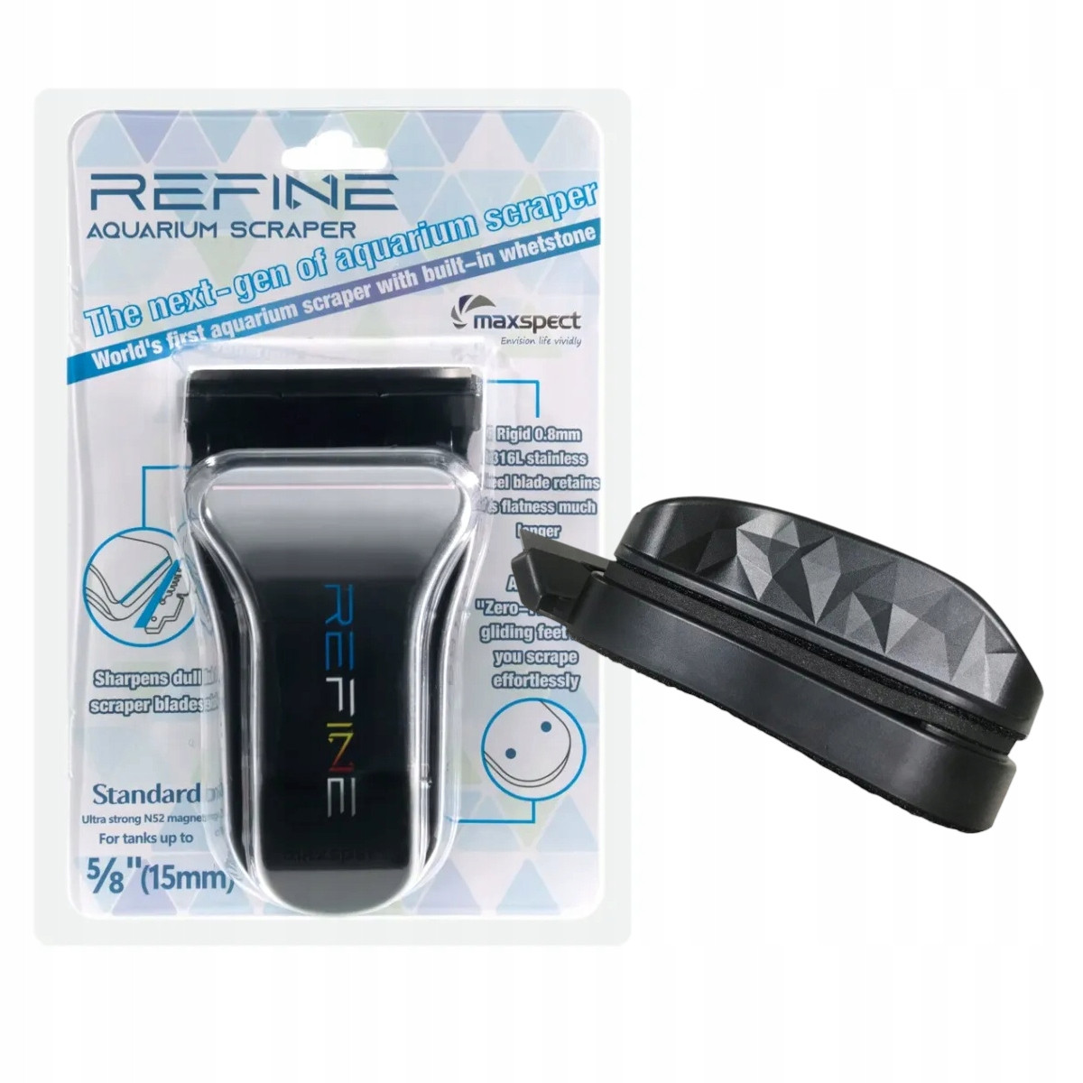 Maxspect Refine Edge Aquarium Scraper L plovoucí čistič do 19-25 mm