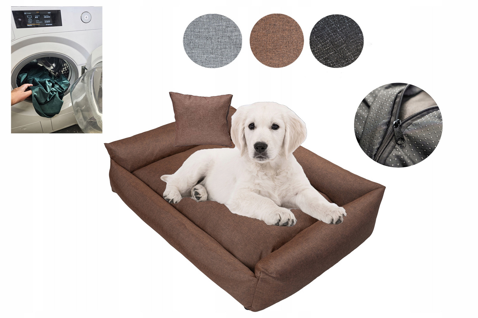 pelíšek pro psa gauč potah 95x75 Rozebíratelné Odnímatelný potah