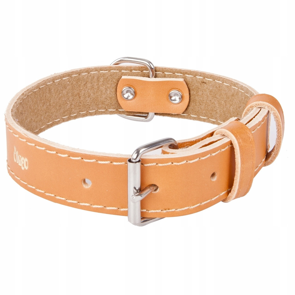 Dingo Obojek Pro Psa Podšitý Plstí 3,0X60 Příroda