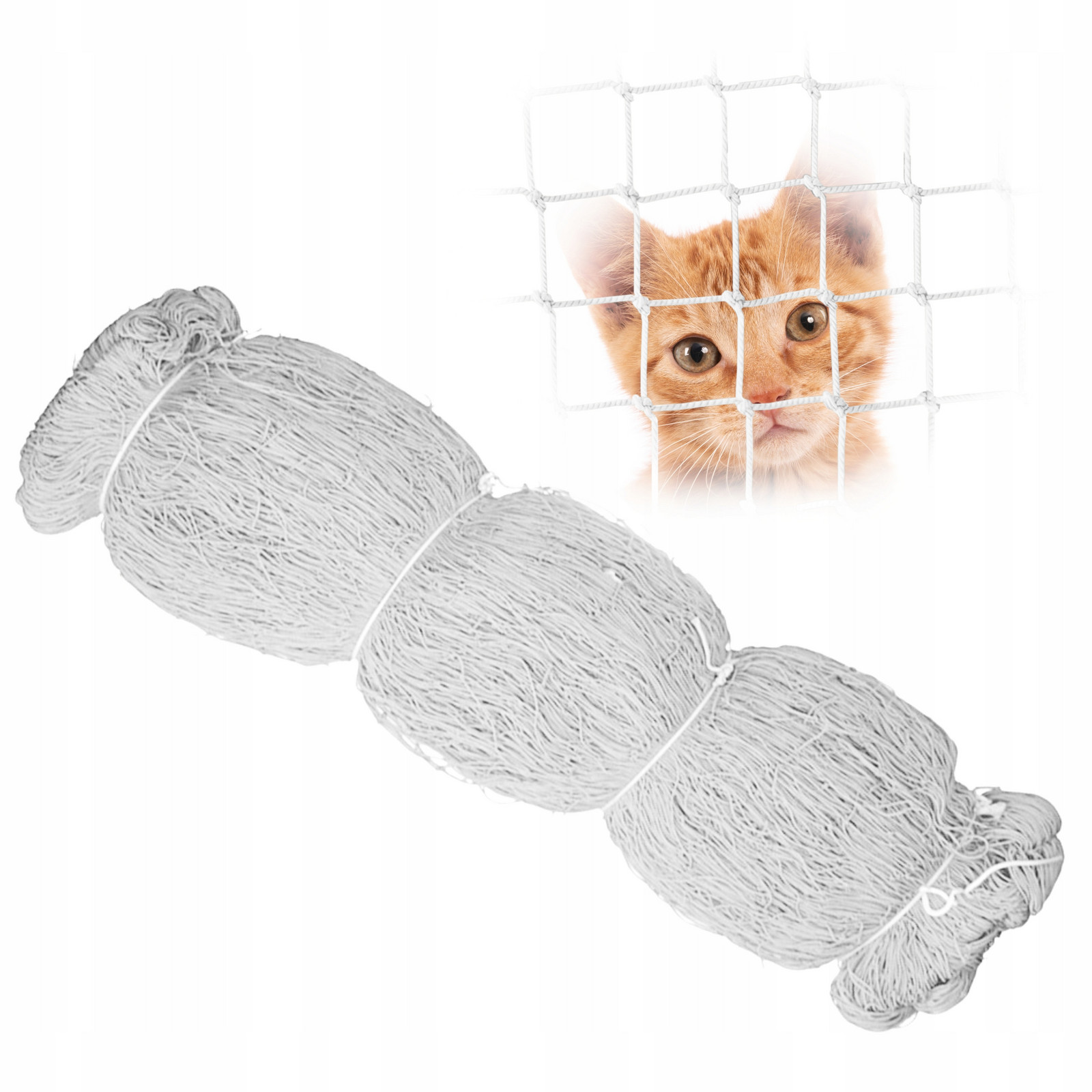 Síťka Na Balkon V Roli 6x2 m Pro Kočky Bílá Očko 50x50 mm Bezpečné Kočky