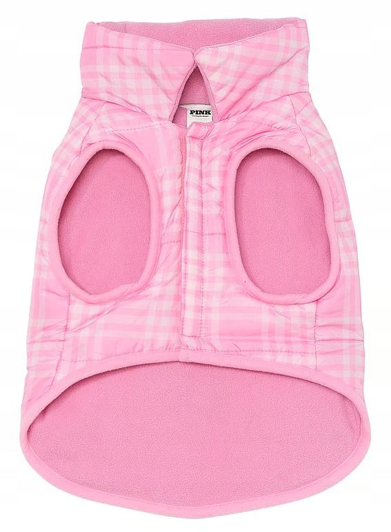 Bunda pro psa Victoria's Secret Pink péřová s fleecem růžová velikost L